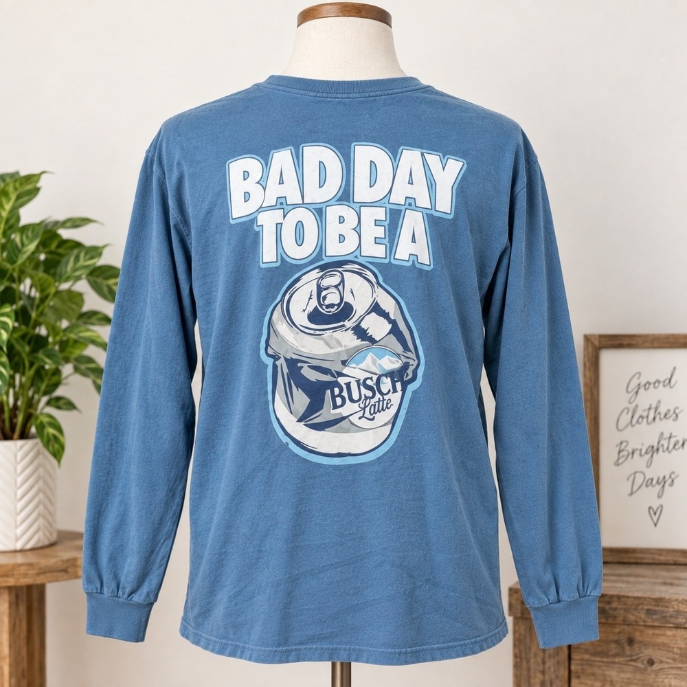 Brew City Busch Latte Bad Day To Be A Beer Graphic Long Sleeve